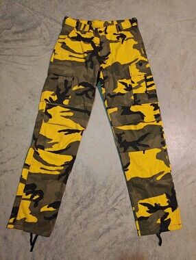 BACKBONE Yellow Camo Tactical Cargo Pants - Size 32